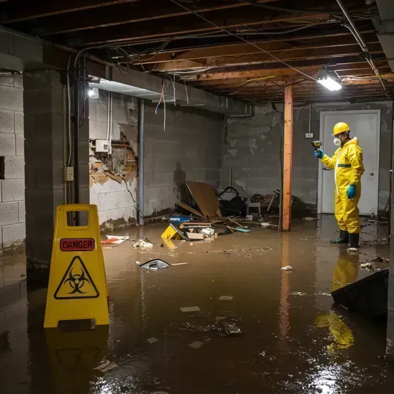 Flooded Basement Electrical Hazard in Rockton, IL Property